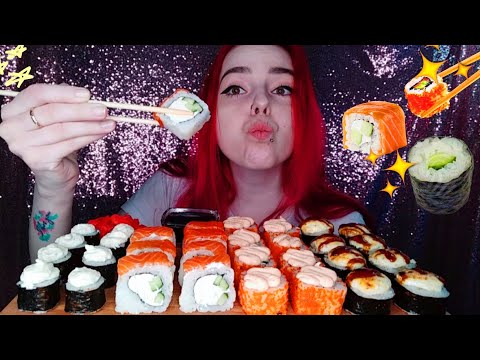 Видео: Роллы мукбанг/моя вредная привычка,бан в тик ток/rolls mukbang