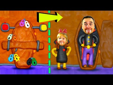 Видео: КАК открыть ЭТУ ДВЕРЬ? ПАПА оказался в ГРОБУ! Арина и Папа Ищут Ключи #3! Пластилиновая видео ИГРА!
