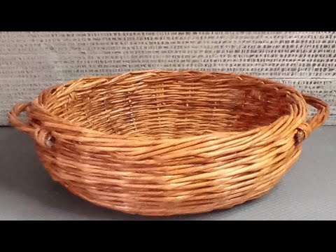 Видео: МК. Корзина из бумажной лозы. #3.