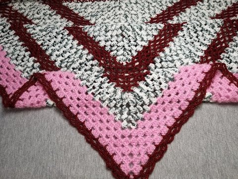 Видео: Красивая ШАЛЬ крючком. Как научиться вязать крючком.
