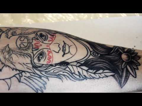 Видео: Как делать тату, как делать тени и закрас без ускорения