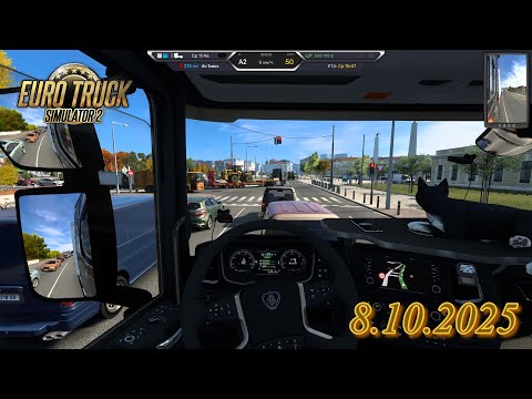 Видео: ETS 2 (1.55). Хардкорный мод на трафик. Стрим 8.10.2025