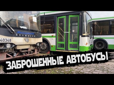 Видео: Полузаброшенный автобусный парк | Десятки заброшенных автобусов