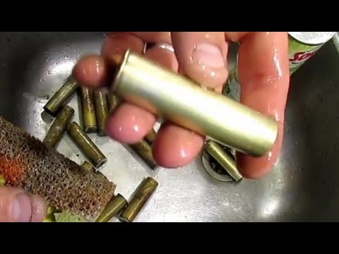 Видео: Чистим латунные гильзы. Как очистить латунные гильзы. Как почистить гильзы 16 калибр