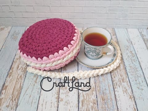 Видео: Сумочка-печенька из трикотажной пряжи (мастер-класс)