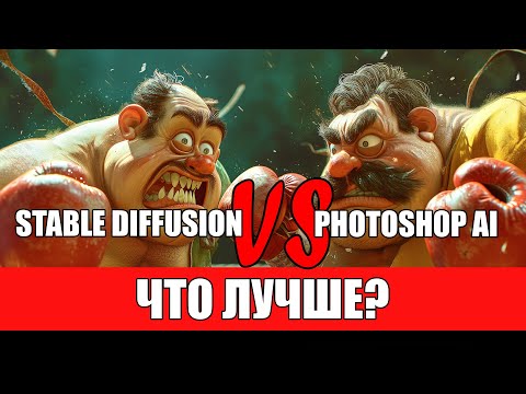 Видео: Сравнение AI в Photoshop и плагина Stable Diffusion в Photoshop