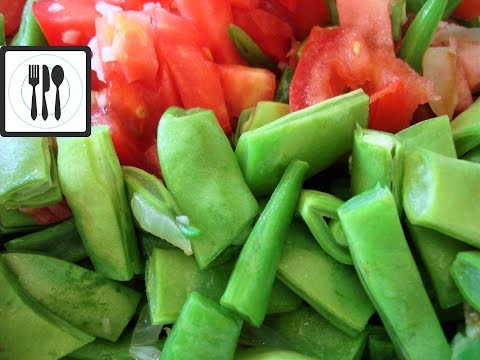 Видео: Стручковая зеленая фасоль на гарнир. Турецкая кухня. Taze fasulyesi nasıl yapılır. Türk mutfağı