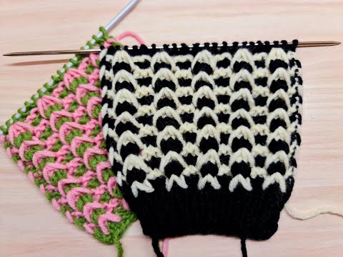 Видео: ОБЪЕМНЫЙ ЛЕНИВЫЙ ЖАККАРД. Вяжем спицами.