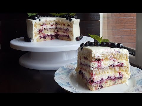 Видео: ТВОРОЖНЫЙ торт со СМОРОДИНОЙ 🍥 ПРОСТОЙ рецепт 🍥 Black currant cake