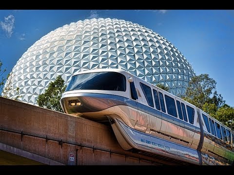 Видео: Монорельс Walt Disney World в Epcot 2013 HD POV Поездка через