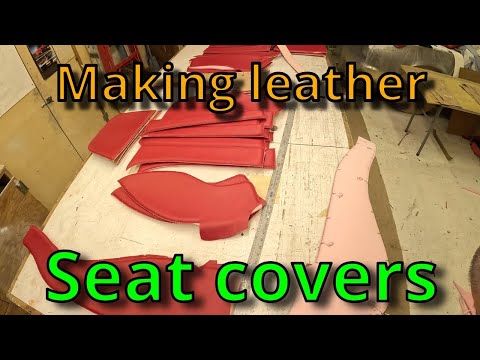 Видео: Над крылом Гараж эпизод 25 Изготовление чехлов на сиденья из натуральной кожи по индивидуальному ...