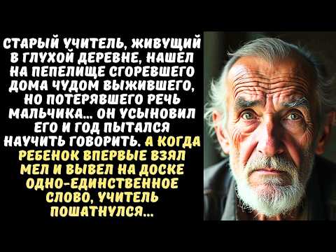 Видео: Сельский УЧИТЕЛЬ приютил немого МАЛЬЧИКА с пепелища, а когда тот написал ОДНО слово, похолодел…