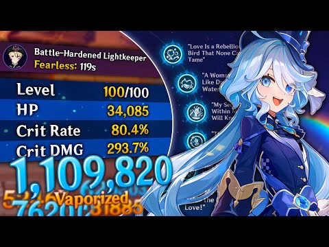 Видео: ВОТ КАК ВЫГЛЯДИТ Furina C6 100-го уровня!