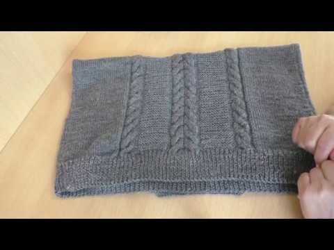 Видео: Краткий МК по вязанию мужского жилета. МК узора -жгуты.