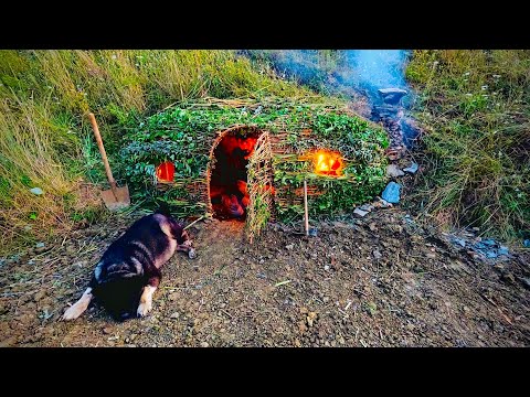 Видео: ПОДЗЕМНЫЙ ДОМ - Строительство приюта для выживания с камином - Индивидуальный кемпинг Bushcraft