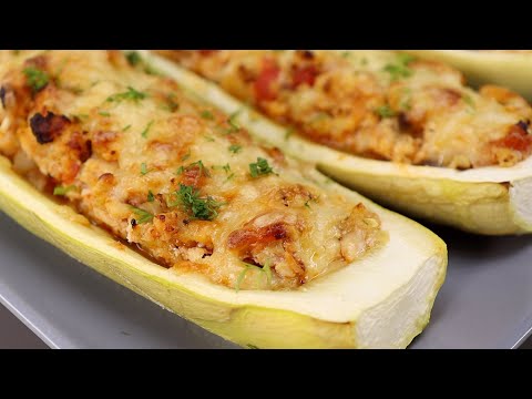 Видео: Теперь вы приготовите Вкусные кабачки. Секрет вкуса фаршированных лодочек из кабачков