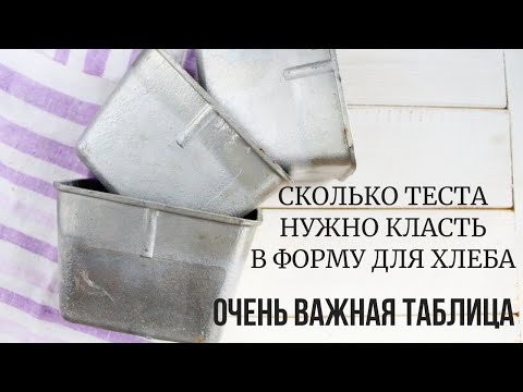 Видео: Сколько теста класть в форму для хлеба ☆ ОЧЕНЬ ВАЖНАЯ ТАБЛИЦА ☆ Как рассчитать объем теста для формы