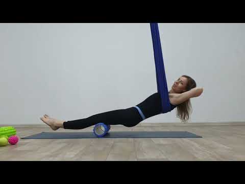 Видео: МФР с гамаком, основные движнния. Дополнительные упражнения для Йоги в низком гамаке.