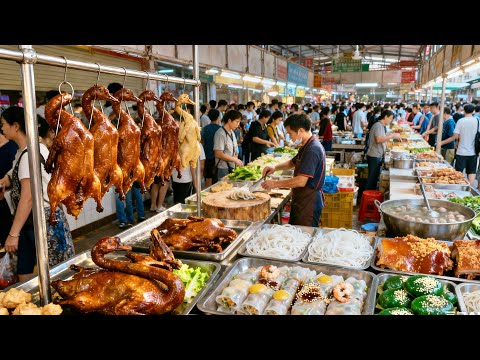 Видео: Особый рынок мяса и овощей в Шэньчжэне, Китай, сытная еда