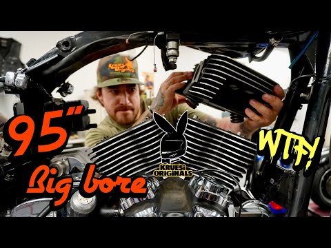Видео: Трент собирает 95-дюймовый двигатель на Dyna 2003 года, а я наблюдаю.