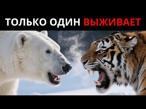 Видео: Белый Медведь vs Тигр: Выживет Только Один