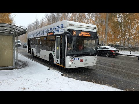 Видео: Отпуск всё ) Первый снег || Троллейбус УТТЗ - 6241.01 (МАЗ 203Т), Чебоксары.