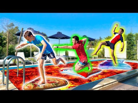 Видео: БАСЕЙНЪТ Е ЛАВА CHALLENGE | THE POOL IS LAVA!