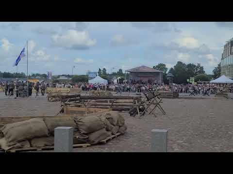 Видео: Бой за Выборг: историческая реконструкция 2024г 4 августа Финские и Русские войска сражения1944 года