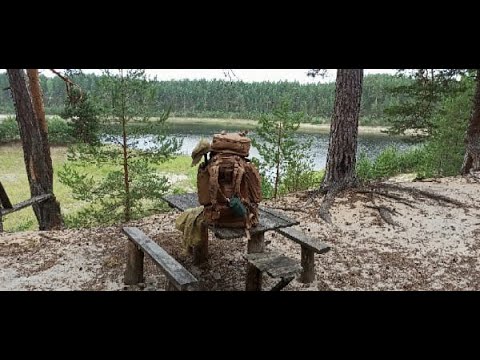 Видео: Одиночный пеший поход по Сосновским озёрам .