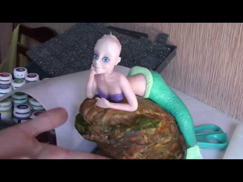 Видео: Русалочка сахарная (Sugar figure Mermaid)