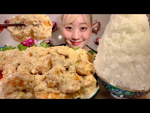 Видео: ASMR креветочный майонез【русские субтитры】【Mukbang/ Eating Sounds】