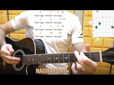 Видео: Как играть песню "Непогода" на гитаре. Табы, аккорды, разбор - Nagitaru.ru