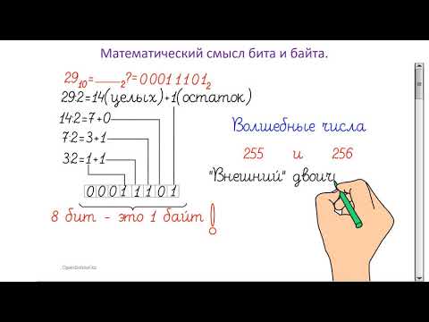 Видео: 7 класс. Единицы измерения компьютерной информации. Бит и Байт - физический и математический смысл.