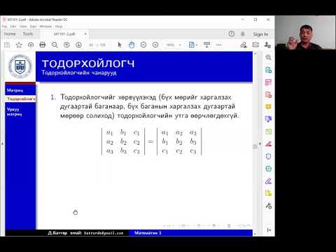 Видео: Тодорхойлогч, тодорхойлогчийг бодох