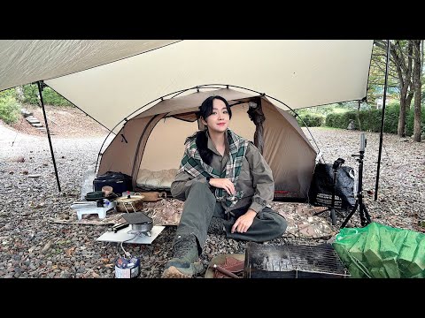 Видео: Одиночный кемпинг | Осенний кемпинг | С кошкой | Блюда из крабов | Приготовление еды в походе