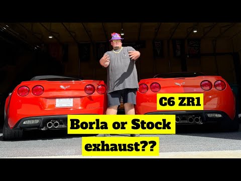 Видео: Выхлопная система Borla для Corvette C6 ZR1 2009 года против штатных глушителей NPP