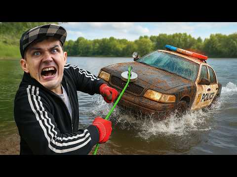 Видео: Нашли ПОЛИЦЕЙСКИЙ АВТОМОБИЛЬ во время магнитной рыбалки!