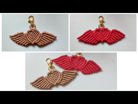 Видео: Брелок сердце макраме Макраме брелок Macrame heart keychain DIY macrame pattern Macrame tutorial