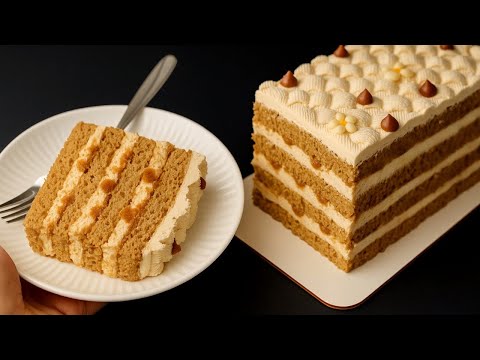 Видео: Мягкий кофейный торт | Легкий, влажный и с кремовым кофейным вкусом ☕💛