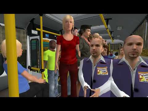 Видео: Рейс по 100 маршруту на ПАЗ 32053 по карте Деревенька. Omsi 2.