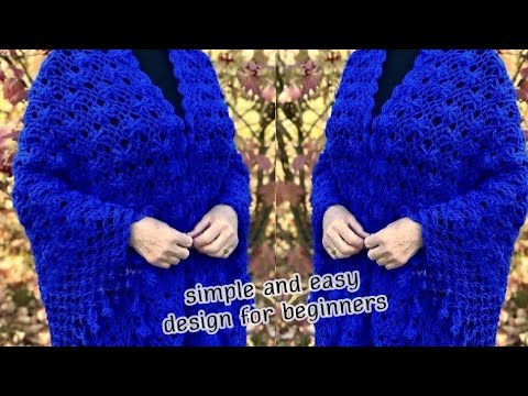 Видео: Как связать крючком стильную треугольную шаль со всеми ее деталями для начинающих