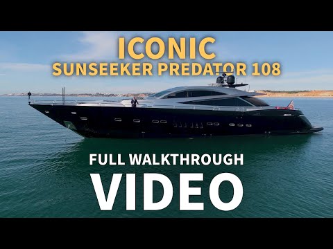 Видео: Самая культовая яхта Sunseeker Predator всех времен | Полный тур на яхте Sunseeker Predator 108 |...