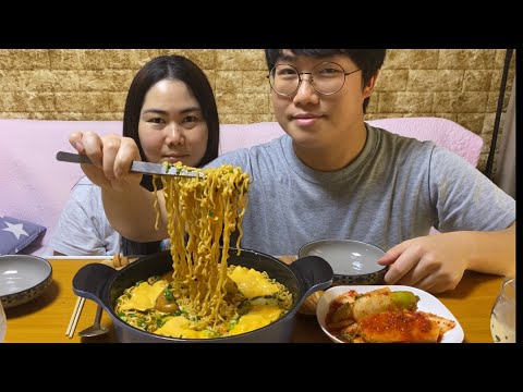 Видео: Mukbang/Рамён/라면/Korean ramen/