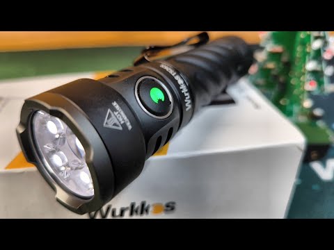 Видео: Фонарь WURKKOS TS26S 5000мА с оригинальным дизайном , обзор и тест.
