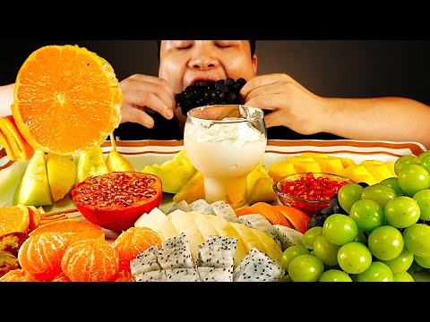 Видео: Фруктовый, апельсин, блестящий мускат, дыня, гранат, драконий фрукт, мандарин, асмр