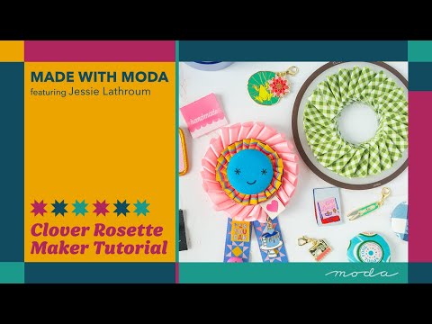 Видео: Как использовать устройство для изготовления розеток Clover | Добавляйте ленты, пуговицы и этикет...