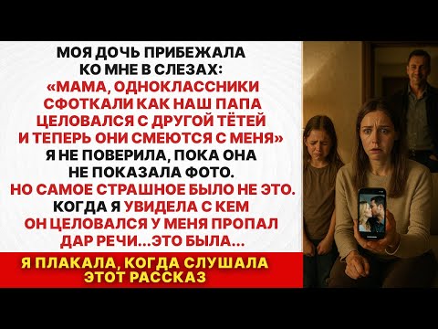 Видео: Мой муж целовался с другой женщиной и это сфотографировали одноклассники моей дочери