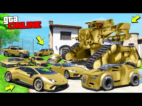 Видео: УГНАЛ КУЧУ ЗОЛОТЫХ ЧИТ ТАЧЕК И ОГРОМНЫЙ МОНСТР ТРАК У МАЖОРА ЗА 180 СЕКУНД! БИТВА ВОРОВ В ГТА 5!