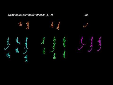 Видео: Монгол бичгийн хичээл №19 Тийн ялгалын нөхцөл