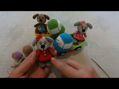 Видео: Как связать маленькую собачку крючком. МК с описанием